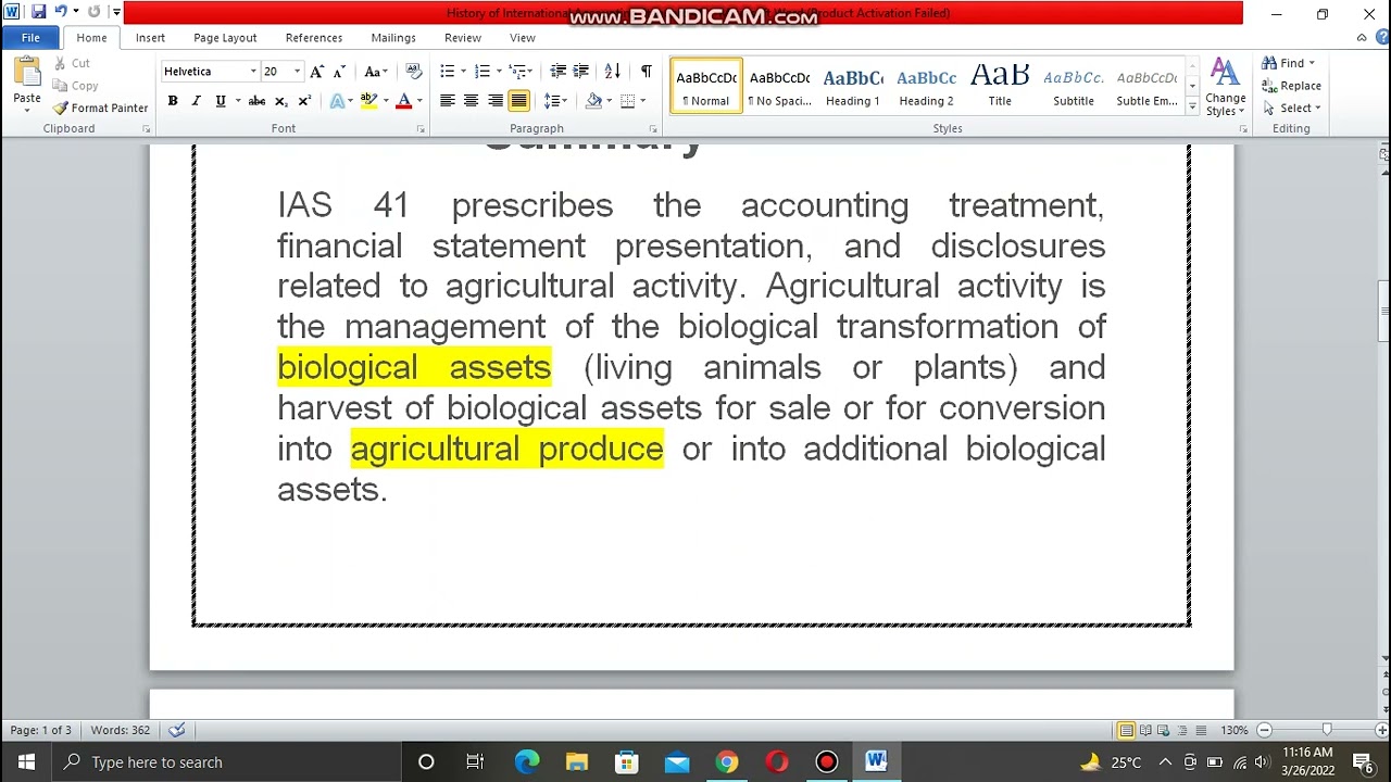 IAS 41 (Agriculture) International Accounting Standards - YouTube