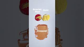 How to mix copper color? #asmrsounds #satisfying #colormixing #paintmixing #gold