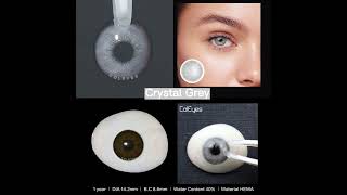 Coleyes Grey Colored Contact Lens Try On [Crystal Grey]