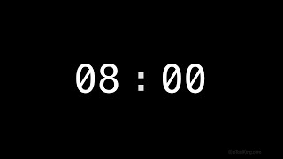 8 minutes (480 seconds) Countdown Timer with Alarm #new #4k
