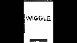Easy Wiggly Text Animation in PROCREATE #shorts - Quick Procreate tutorial