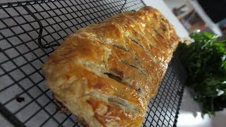 Chicken and mushroom wrapped in Puff pastry