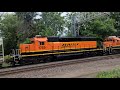 Two BNSF Trains in Rochelle IL on 6-20-21