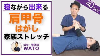 【家族ストレッチ】寝ながら出来る肩甲骨はがし【二子玉川　鍼灸整体院WATO】