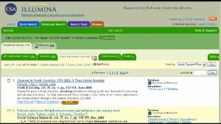 How to search with a CSA Database
