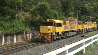 Aurizon Empty Coal Train Rolling Up Through Springbluff Station