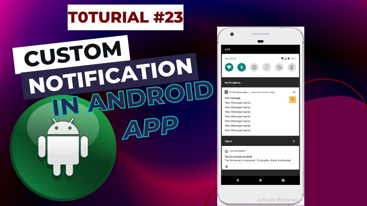 Create Custom Notifications In Android | Android Notifications Tutorial ...