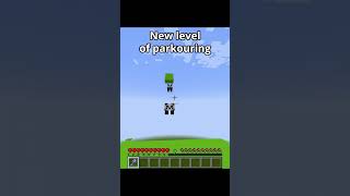 New Level of Parkouring | Minecraft #shorts #minecraft #meme #fun