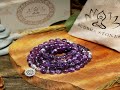 buddha stones natural amethyst purification mala bracelet