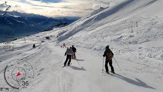 [5K] Skiing Anzère, Cutting Through Resort, Valais Switzerland, GoPro HERO9