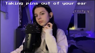 Taking pins out of your ear | ASMR