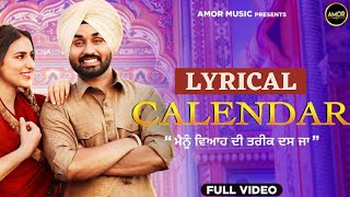 CALENDAR (Lyrics) | Jugraj Sandhu | The Boss | Jassi | Latest Punjabi Songs 2020