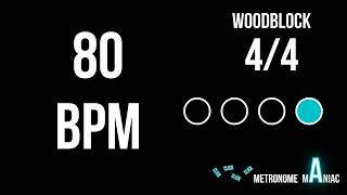 Metronome 80 BPM 4/4 - Woodblock