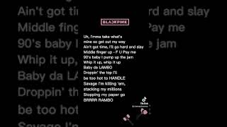 BLACKPINK Boombayah English Rap Lyrics- Lisa