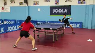 Adi (2560) vs Angie (2201) in T2 Challenge Trial at ICC Table Tennis Center on 11-27-2020