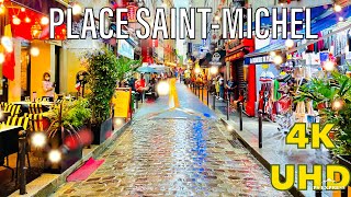 Place Saint Michel Paris, walking tour 4K 2021 | A walk in Paris