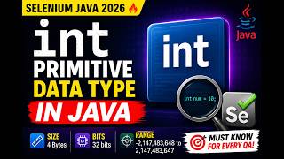 156. int Primitive Data Type in Java (Selenium Java 2026)