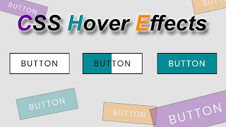 CSS Button Hover Effects | Left to Right Hover Effects | CSS Hover Effects @codehal 