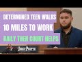 Determined Teen Walks 10 Miles to Work Everyday.