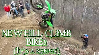 Hill climb practice on my new kx450 stock length with studs! EXTENSIONS COMING SOON! Location:TRACE