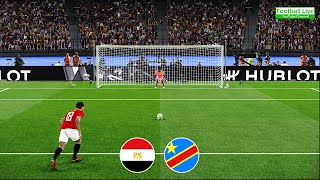 Penalty Shootout EGYPT vs DR CONGO 2024 | 1/8 Final African Cup of Nations 2023 | PES Gameplay