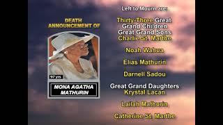 Mona Agatha Mathurin long