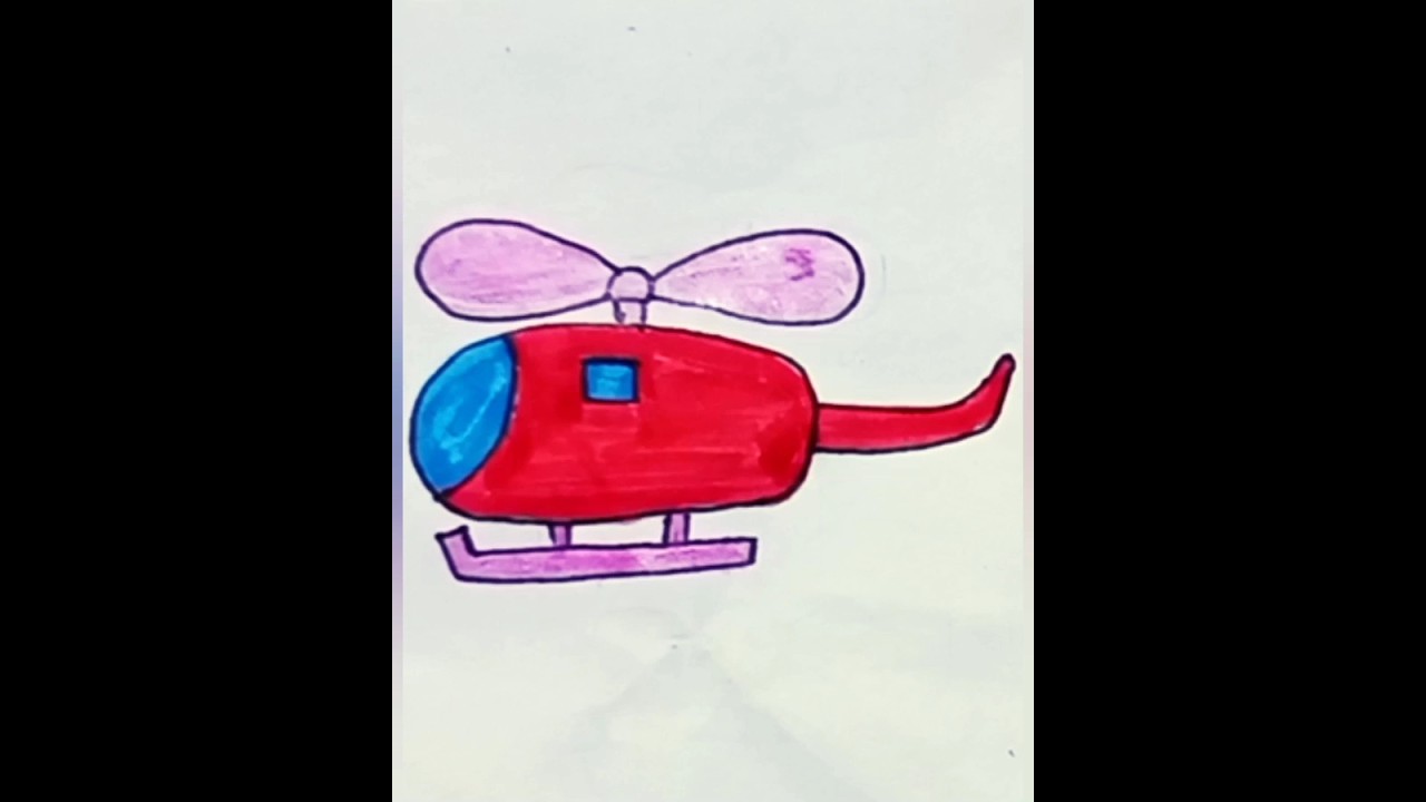 How To Draw Helicopter|Easy Drawing.🚁 - YouTube