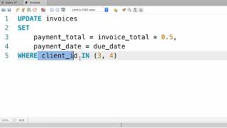 SQL #35 - Updating Multiple Rows [By Mosh Hamedani]