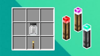 How To Craft Coloured Torches - 1 MINUTE MINECRAFT RECIPES