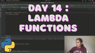 Day 14 : Lambda Function