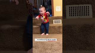 Baby Unexpectedly Takes His First Steps