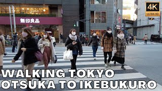 [4K60]Walking Tokyo | POST Snow from Otsuka to Ikebukuro(Jan 8, 2022)