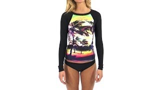 Roxy Sunset Stripes Remix L/S Rashguard | SwimOutlet.com