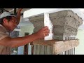 how to make the profile of the head of the house porch pole 3