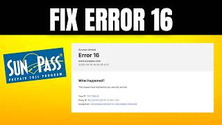 How To Fix Sunpass Access Denied Error 16