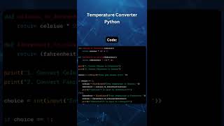 Temperature Converter in Python #coding #gaming #code #coder #python #tutorial #developer