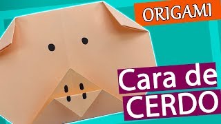 🐷 Cómo hacer un CERDO de papel fácil - Origami de papel