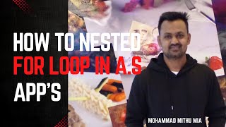 "How to Use Nested For Loops in Android Studio | Java App Example" "Android Studio Tutorial.