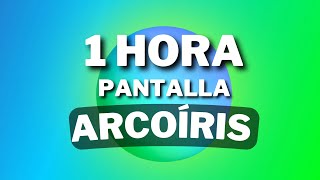 1 HORA de PANTALLA ARCOÍRIS 4K en Movimiento, [Relajante y Colorido] ⏰