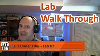 IST256 Learn Python Lab 07 Walk Through