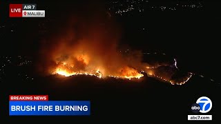 FULL COVERAGE: Brush fire breaks out in Malibu amid strong winds