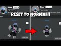 HOW TO RESET YOUR CUSTOM AVATAR PREVIEW TO NORMAL!!