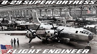 Boeing B-29 Superfortress | Flight Engineer | Official Training Film | Original Video Upscaled