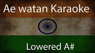 Ae watan karaoke (female) | pitch lowered | Saraswati Sangeet Academy #A# #evatan