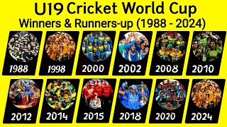 U19 Cricket World Cup Winners & Runners-up List From 1988 to 2022 | U19 World Cup Winners List |