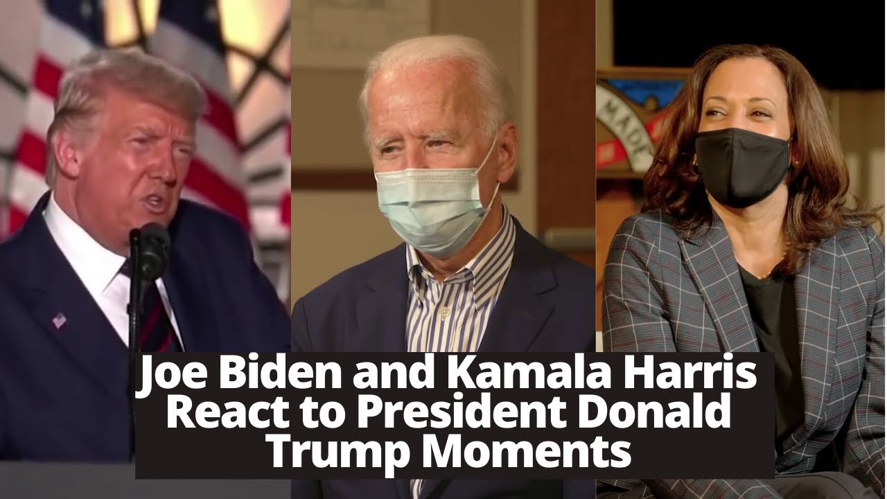 Joe Biden And Kamala Harris React To President Donald Trump Moments ...