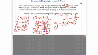 Exponential Modeling Problems Given 2 Points