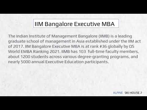 IIM Bangalore Executive MBA - YouTube