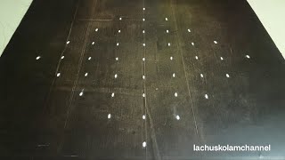 Easy kambi kolam 9 dots/simple sikku kolam 9 dots/muggulu 9 dots/lachu's kolam channel