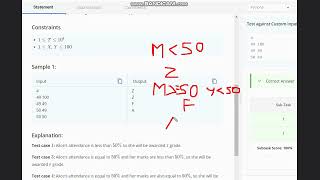 50-50 Rule | NGRS| Codechef STARTERS 125 | Full Solution with code